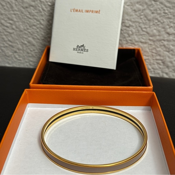 Hermès Uni Bangle Marron Glacé - Picture 8 of 10